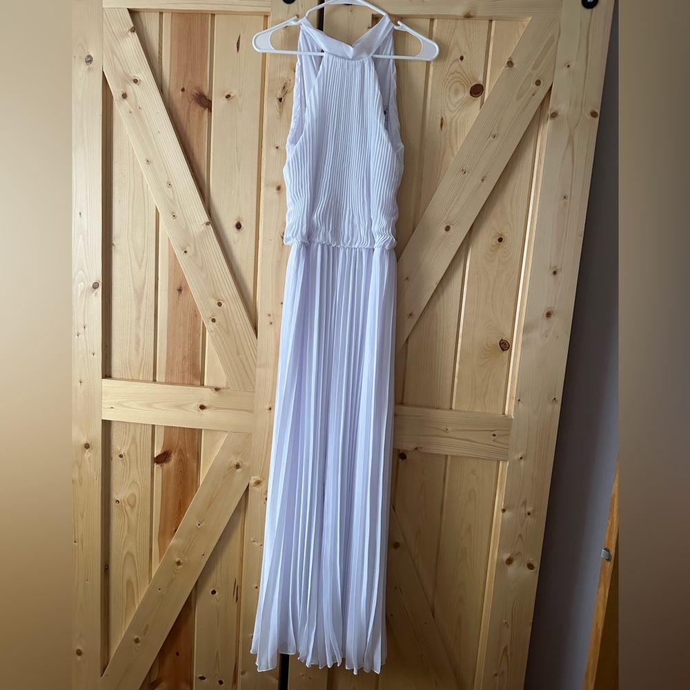 Meghan Fabulous Wild Orchid Goddess Style Pleated Jumpsuit